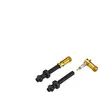Paire de valves tubeless granite design juicy nipple 60 mm avec bouchons demonte obus or