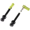 Paire de valves tubeless granite design juicy nipple 80 mm avec bouchons demonte obus vert
