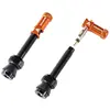 Paire de valves tubeless granite design juicy nipple 80 mm avec bouchons demonte obus orange