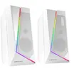 Enceintes Bluethooth RGB Mars Gaming MS7 Blanc Processeur de Son DS, 20W