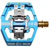 Paire de pedales automatiques ht components x3t bleu royal