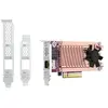 Qnap Carte D´extension Pci-e 2xpcie2280 M.2ssd Sl Pciegen3x8ctlr