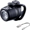 Infini Lumière Avant Mini Luxo LED USB en Aluminium pour Guidon - Blanche, Rechargeable