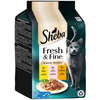 6x50g Fresh & Fine, poulet saumon et dinde en sauce Sheba pâtée pour c...