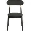 Chaise en chêne teinté noir avec tissu tissé noir 7.1 - Emko