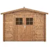 GARTFLEX Abri de jardin en bois traitée, ep 19mm, surface utile 7.62m², INT044