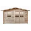 GARTFLEX Abri de jardin en bois brut, 298x388cm, ep 28mm, surface utile 9.9m²