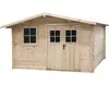 Abri de jardin en bois brut, ep 28mm, surface utile 9.9m² INT021