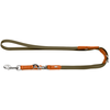 HUNTER laisse réglable Wolmar BioThane® x cuir, kaki/orange 200cm de l...