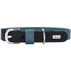 HUNTER collier Wolmar BioThane® x cuir, bleu fumé/noir Gr. S-M : 50cm ...