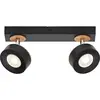 Spot pour plafond LED OSRAM PLUTO, noir, 2 spots, 3 000 K