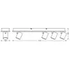 Spot LED OSRAM MARS CLICK-SELECT, 4 spots, noir
