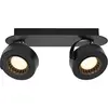 Spot pour plafond LED OSRAM VENUS noir à 2 lampes métal 3 000 K