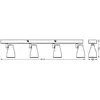 Spot de plafond OSRAM PEAR, blanc, à 4 lampes, GU10 LED 2 700 K
