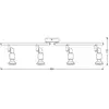 Spot pour plafond OSRAM, argent, métal à 4 lampes GU10-LED 2 700 K