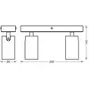 Spot pour plafond OSRAM OCTAGON, blanc, à 2 lampes, GU10-LED 927 à int...
