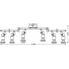 Spot pour plafond OSRAM, noir, à 6 lampes, métal, GU10-LED 927, à inte...