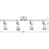 Spot pour plafond OSRAM, blanc, à 4 lampes, métal, GU10-LED 927 à inte...