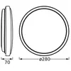 Plafonnier LED OSRAM ORBIS LONDON, noir, Ø 28 cm, métal