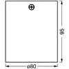 Spot pour plafond OSRAM ROUND, noir, Ø 8 cm, métal, GU10