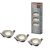Lot de 3 spots encastrés LED OSRAM, nickel, Ø 9 cm, métal 827 à intens...
