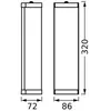 Osram - Applique de salle de bain bathroom classic cylinder 320mm, chr...