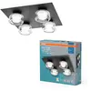 Plafonnier LED OSRAM ORBIS FLAME, noir, à 4 lampes, CCT IP44