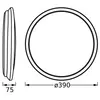Plafonnier LED OSRAM ORBIS DUBLIN, Ø 39 cm, métal argenté