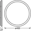 Plafonnier LED OSRAM ORBIS ULTRA SLIM, noir, Ø 40 cm à intensité varia...