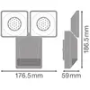 Projecteur mural extérieur à capteur LED OSRAM ENDURA PRO, gris, IP55