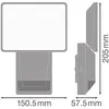Projecteur d'extérieur à capteur LED OSRAM ENDURA PRO FLOOD, blanc, 15...