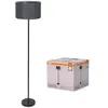 Lampadaire OSRAM Decor Felt Weaving Cans, gris, à 1 lampe, E27