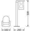 Borne lumineuse OSRAM ENDURA CLASSIC CASCADE 50 cm gris foncé/transpar...