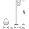 Borne lumineuse OSRAM ENDURA CLASSIC CASCADE 80 cm gris foncé/transpar...