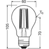 OSRAM LED Ampoule à incandescence E27 5W filament 4.000K 1055lm pack d...