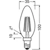 OSRAM ampoule LED bougie mat E14 3,8W 2700K 806lm