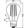 OSRAM LED ampoule à incandescence E27 7,2W filament 2.700K 1521lm pack...