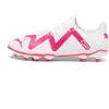 PUMA Homme Future Play FG/AG Chaussure de Football, Orchidée de Feu Blanche, 42 EU
