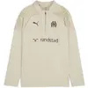 Puma Haut d’entraînement 1/4 zip enfant OM 2023/24 beige 14 ans