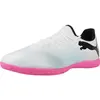 Puma Men Future 7 Play It Soccer Shoes, Puma White-Puma Black-Poison Pink, 42.5 EU