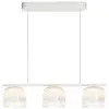 Suspension LED Maytoni Spirito, à 3 lampes, blanc, verre, à intensité ...