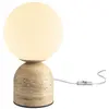 Lampe à poser Maytoni Tavo, beige, pierre/verre, hauteur 25 cm