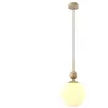 Suspension Maytoni Tavo, beige, travertin/verre, Ø 20 cm