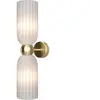Maytoni applique murale Antic, à 2 lampes, or/blanc, verre