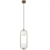 Maytoni Ring suspension à 2 lampes laiton/blanc