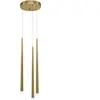 Suspension 3 pendants en aluminium doré 110cm Cascade - Maytoni
