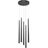 Suspension 5 pendants en aluminium noir 110cm Cascade - Maytoni