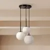 Maytoni suspension Basic form, noir, Ø 40 cm, 3 lampes. verre