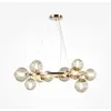 Maytoni suspension Dallas, 11 lampes, doré/ambre