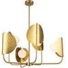 Maytoni plafonnier Tropic, laiton, 6 lampes, largeur 78 cm